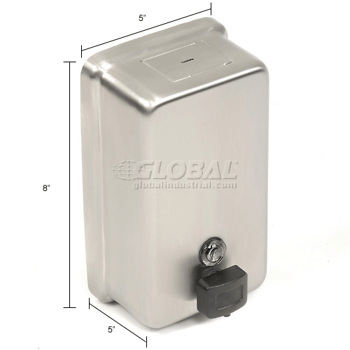 ASI® Stainless Steel Liquid Soap Dispenser Vertical 0347 705425