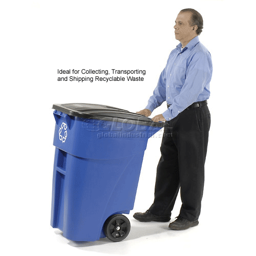 50 Gallon Rubbermaid Big Wheel Mobile Recycling Container