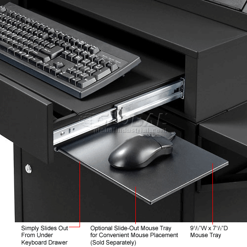 Mouse Tray for LCD Console Computer Cabinet