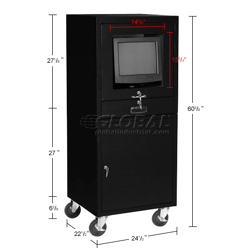Black Mobile Security Cabinet