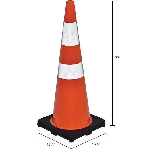 Details about   18" Traffic Cone Sturdy Body Black Base 10.8" x 10.8" 3.3 lbs 