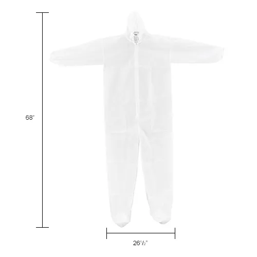 Global Industrial™ Disposable Polypropylene Coverall, Elastic Hood