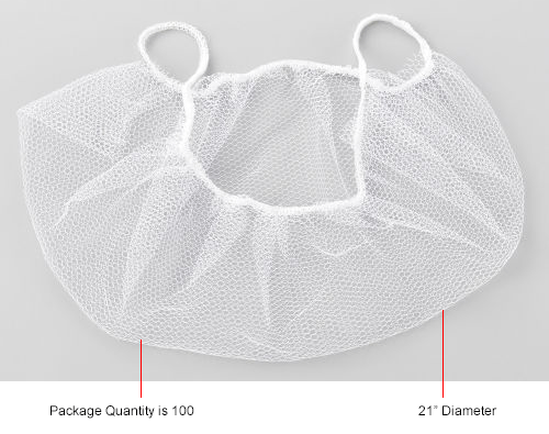 Nylon Beard Cover, One Size, White , 100/Bag