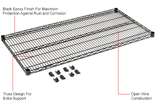21 x 24 Black Wire Shelf