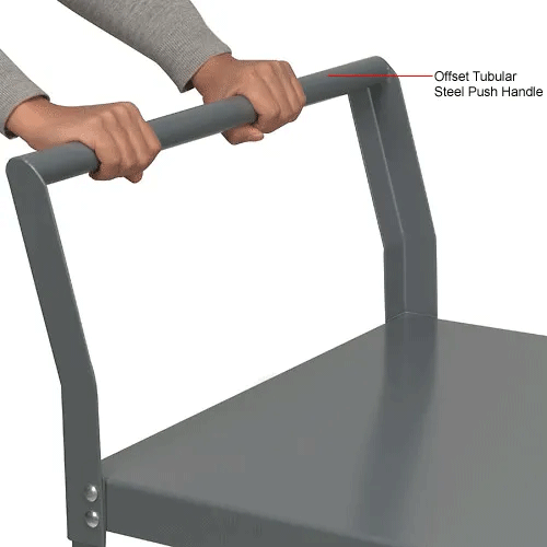 Global Industrial™ Service Cart w/2 Shelves, 1200 lb. Capacity, 36"L x