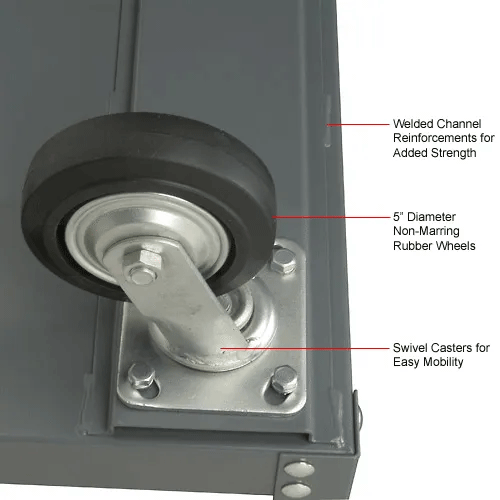 Global Industrial™ Service Cart w/2 Shelves, 1200 lb. Capacity, 36"L x