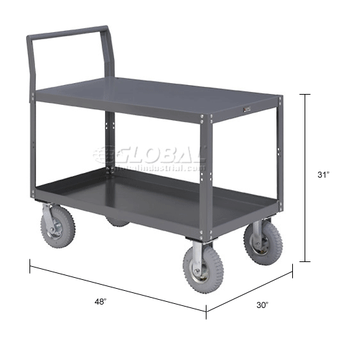 Global Industrial™ Service Cart w/2 Shelves, 1200 lb. Capacity, 48"L x