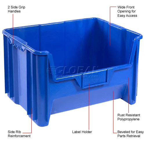 p*7様 warehouse lot2192 サイズ38 Global Industrial™ Plastic Hopper Bin, 15-1/4
