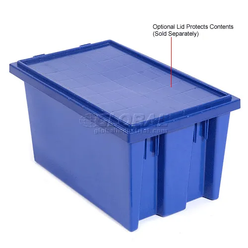 Global Industrial™ Plastic Stack & Nest Storage Container, No Lid