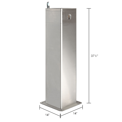 Global Industrial&#174; Outdoor Pedestal Drinking Fountain, SS