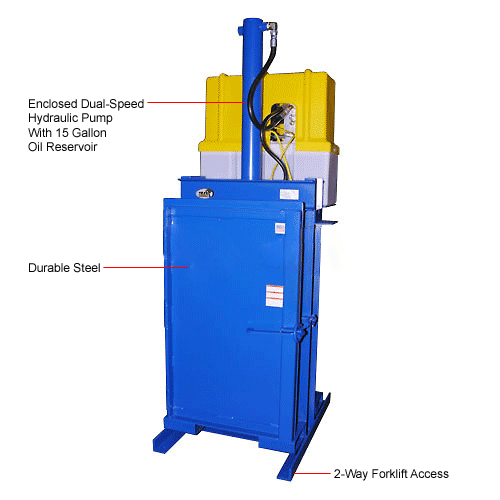 Hydraulic Drum Crusher/ Compactor, 3 Phase, 460 V