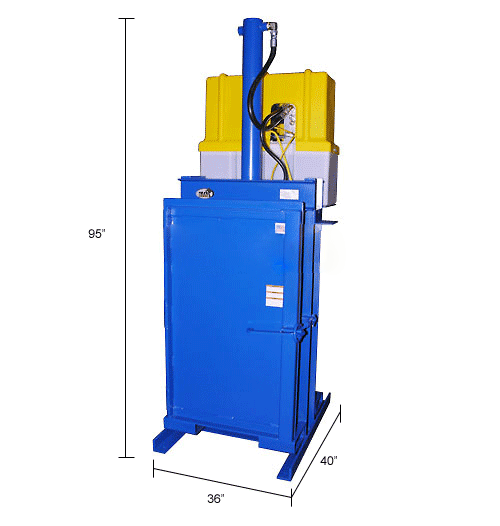 Hydraulic Drum Crusher/ Compactor, 3 Phase, 460 V