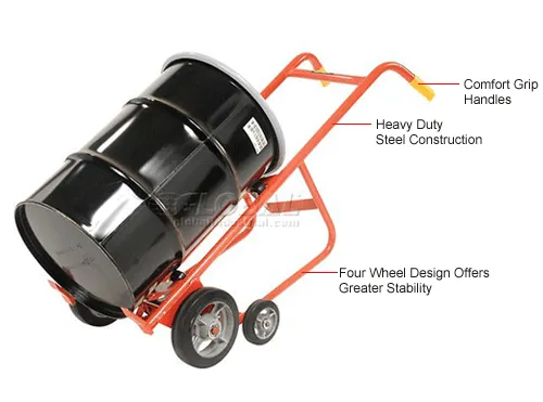 Wesco® 4-Wheel Dispensing Drum Truck 240005 for 30 & 55 Gal Steel