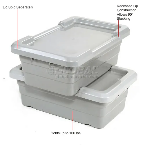 小物 NH SRL P-TOTES CONTAINER & W-TOP BOARD-S Global Industrial™ Plastic Cross Stack Nest Tote Tub, 25-1/8