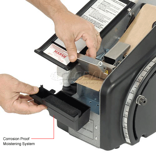 Marsh® Manual Kraft Tape Dispenser W/ Heater For 1"3"W Tape