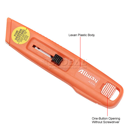 Corrugated Boxes & Cartons Box Cutters SelfRetracting Plastic