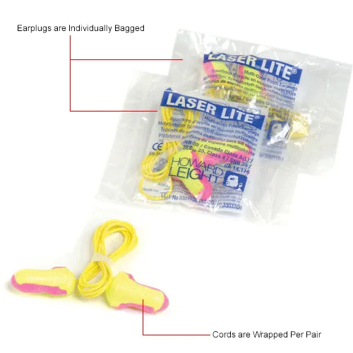 Howard Leight™ LL-30 Laser Lite® Ear Plugs, Disposable, NRR 32