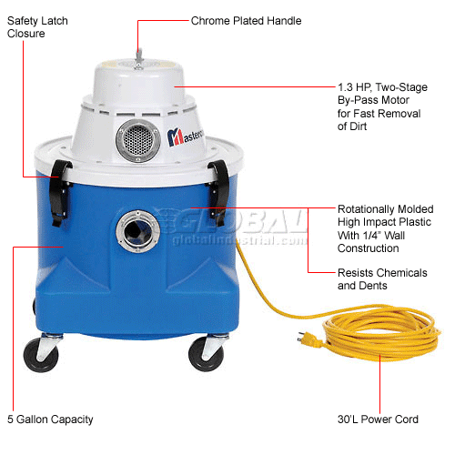 Mastercraft Wet/Dry Vacuum, 5 Gallon Cap. 795460