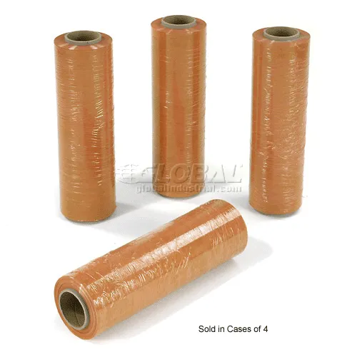 Western Plastic Stretch Wrap, Blown, 80 Gauge, 18Wx1500'L, Light Orange -  Pkg Qty 4