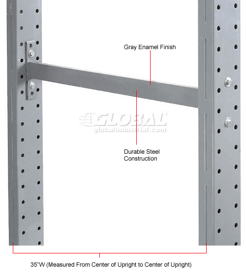 Cantilever Rack Horizontal Brace For 8' Uprights, 35"W, For Use With ...