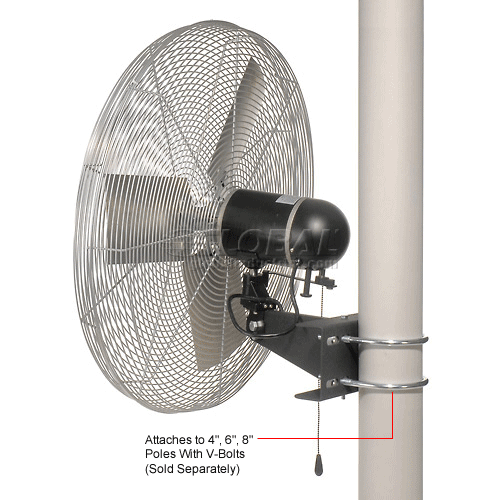 TPI Pole Fan Mount ACMPM for Oscillating and NonOscillating Fan Heads