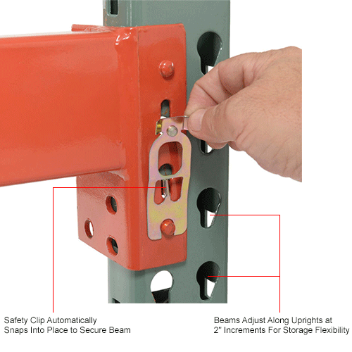 Global Industrial™ Teardrop Pallet Rack Starter, 48"W X 36"D X 96"H