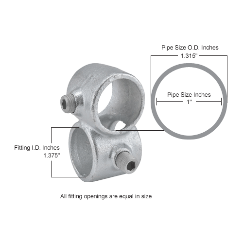 Global Industrial™ Pipe Fitting Crossover 1" Dia. 798727