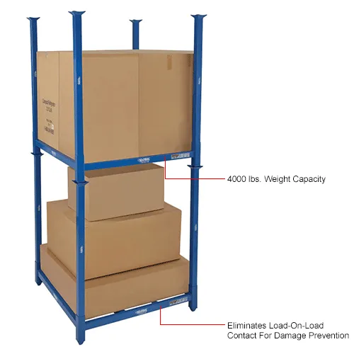 Global Industrial™ Portable Stack Rack, 48W x 48D x 44.8H