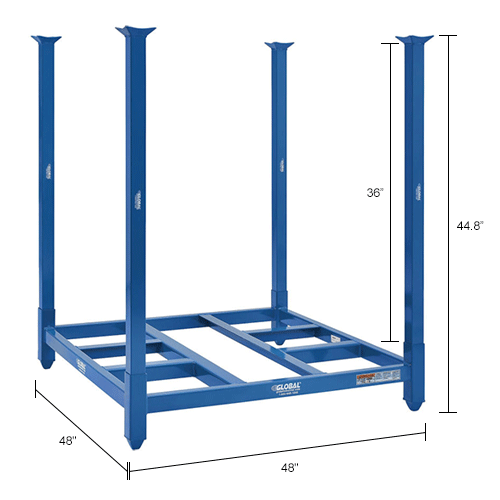 Global Industrial™ Portable Stack Rack, 48"W x 48"D x 36"H