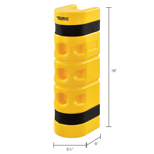 Yellow Rack Protctor Global Industrial™ Rack Protector, 3