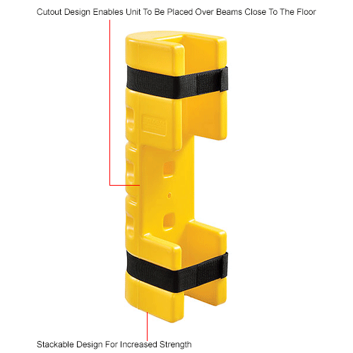 Global Industrial™ Rack Protector with Cutout, 3" x 3" Opening, 18"H