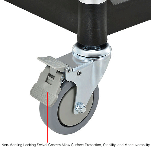 Global Industrial™ Service Cart w/3 Shelves, 550 lb. Capacity, 26"L x