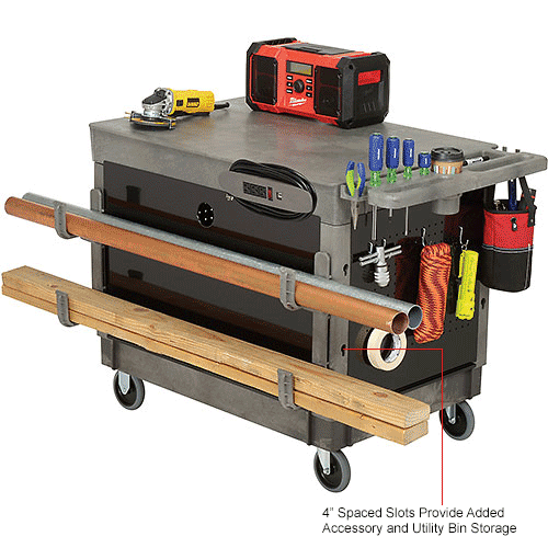 Trucks & Carts Tool/Maintenance Carts Industrial Strength Plastic 2 Flat Shelf Maintenance