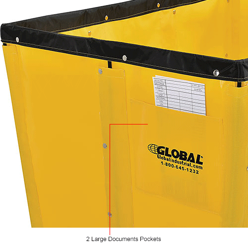 Global Industrial™ KD, 16 Bushel, Yellow Vinyl Basket Bulk Truck