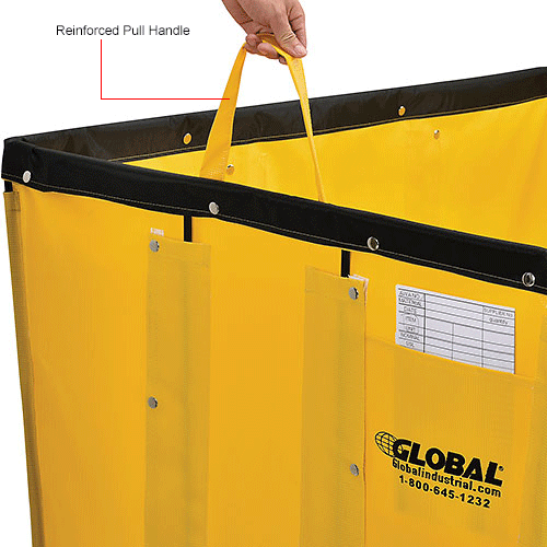 Global Industrial™ KD, 24 Bushel, Yellow Vinyl Basket Bulk Truck