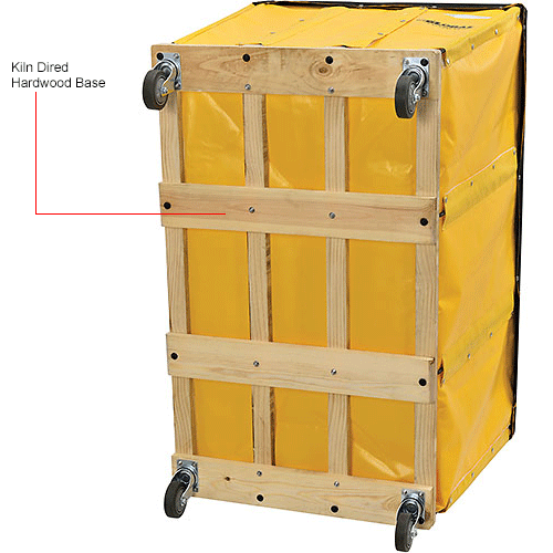 Global Industrial™ KD, 24 Bushel, Yellow Vinyl Basket Bulk Truck