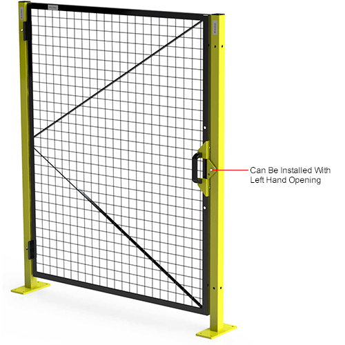 Global Industrial™ 4' W Machine Wire Guard Door Black 800491BK