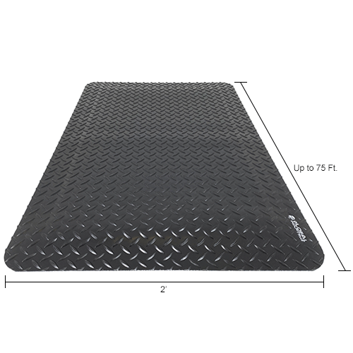 Global Industrial™ DiamondPlate Anti Fatigue Mat 15/16" Thick 2' x Cut