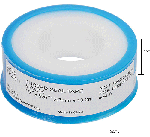 Plumb Pak Thread Sealant Tape, 1/2" x 520" - Pkg Qty 5
																			