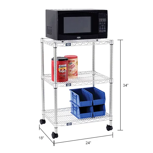 Wire shop microwave cart