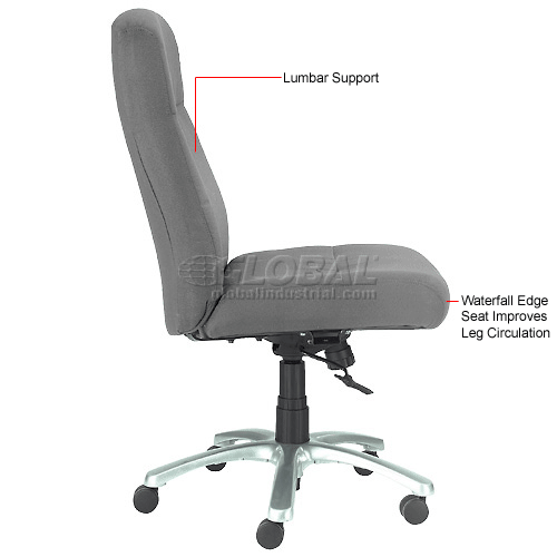 Chairs Big & Tall Interion® Big and Tall Chair Fabric High Back Gray 808666GY