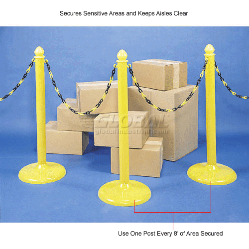 Crowd Control Plastic Chain and Stanchions Pedestrian Barrier Chain