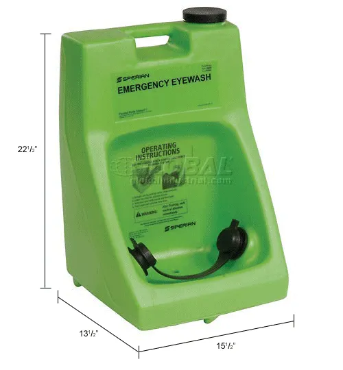 実物 emergency floating sysytem Fendall® Porta Stream I Eyewash Station - 6 Gallon With Solution