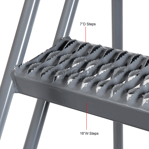 Grip Step Steel Rolling Ladder