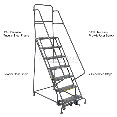 Ladders | Rolling Steel Ladders | 7 Step 24