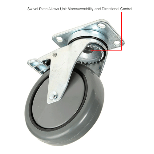 Casters Faultless Brand Faultless Total Lock Swivel Plate Caster