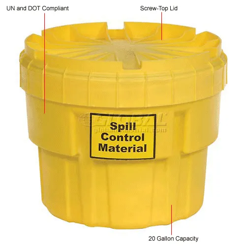 95 Gallon Wheeled Overpack Salvage Drum Spill Kit - Universal