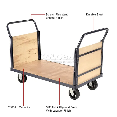 Global Industrial™ Euro Truck With Wood Ends & Deck 60 x 30