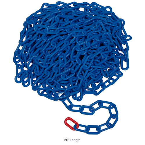 Global Industrial&#153; Plastic Chain Barrier, 2"x50'L, Blue