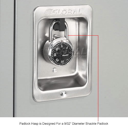Infinity™ Locker Double Tier 12x12x36 6 Door Assembled Gray
																			